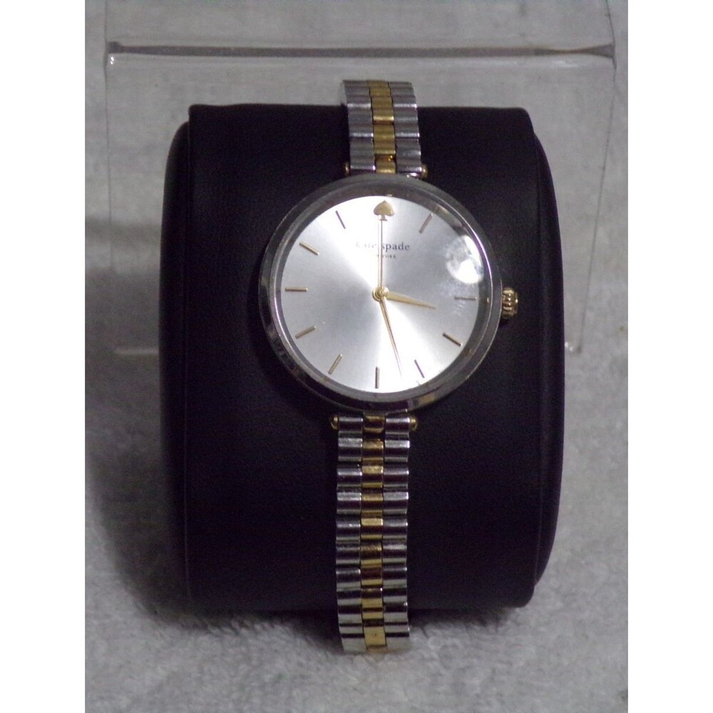 Kate Spade Gold and White Women's Watch with a Spade at 12 New Battery